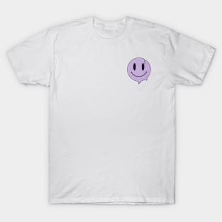 Purple Dripping Smiley Face T-Shirt